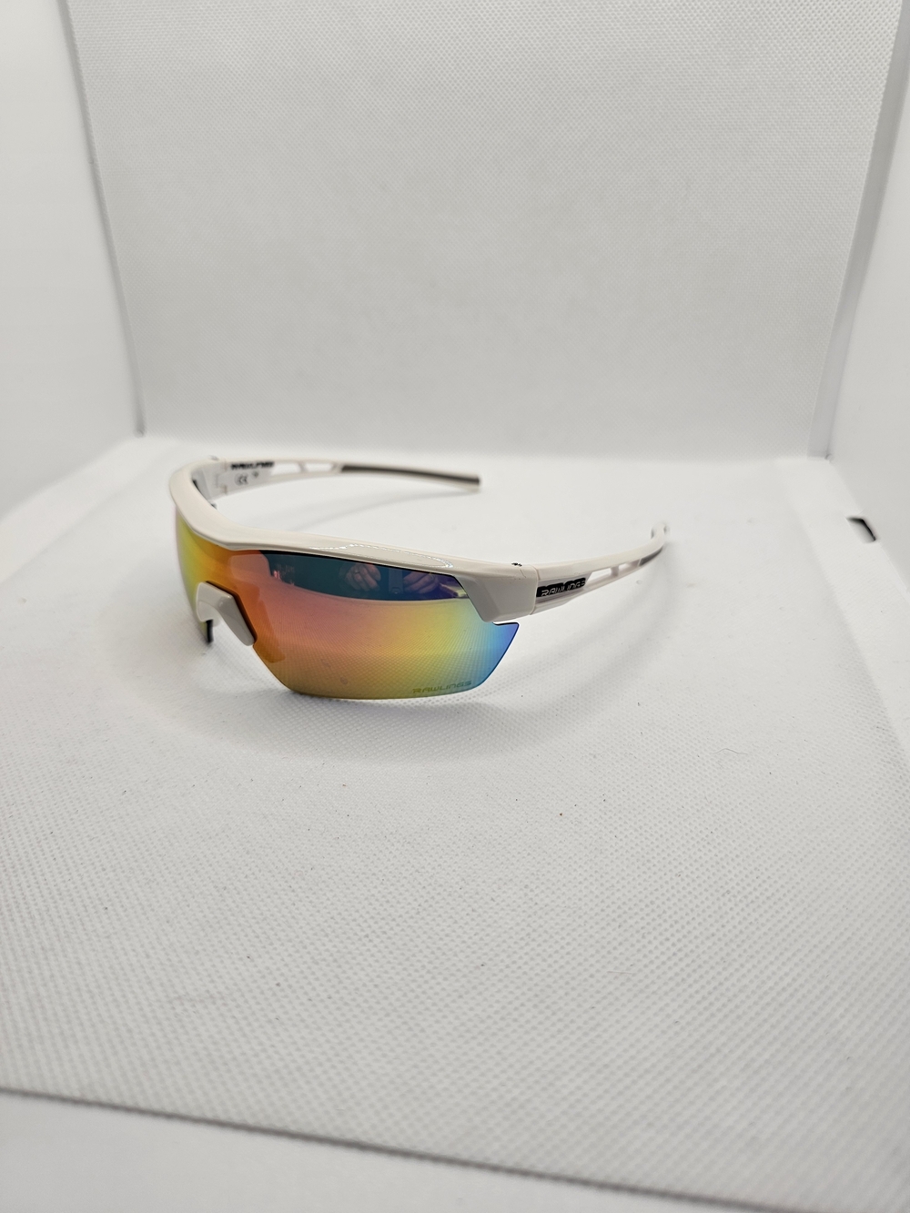 Rawlings Men's White Sport Sunglasses with Rainbow Mirrored Lens